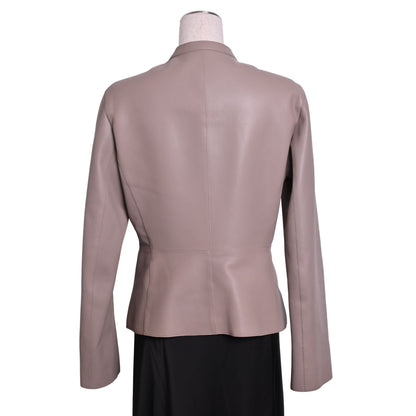 ライダースジャケット　ラム　ベージュ　38