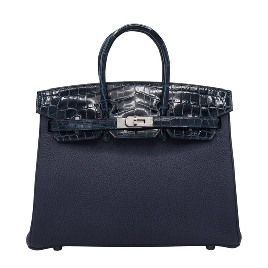 Birkin 25 Touch Togo Niloticus Blue Nuit SS Y engraved