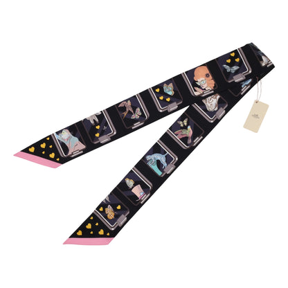 ツイリー　エルメス・ストーリー　シルク　ブラック