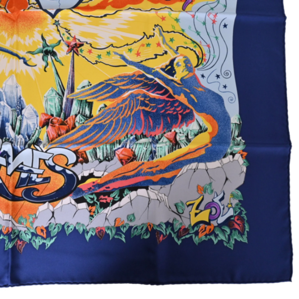 カレ90　THE ALFEE AUBE LIBRE COMME L`ANGE　シルク　マルチカラー