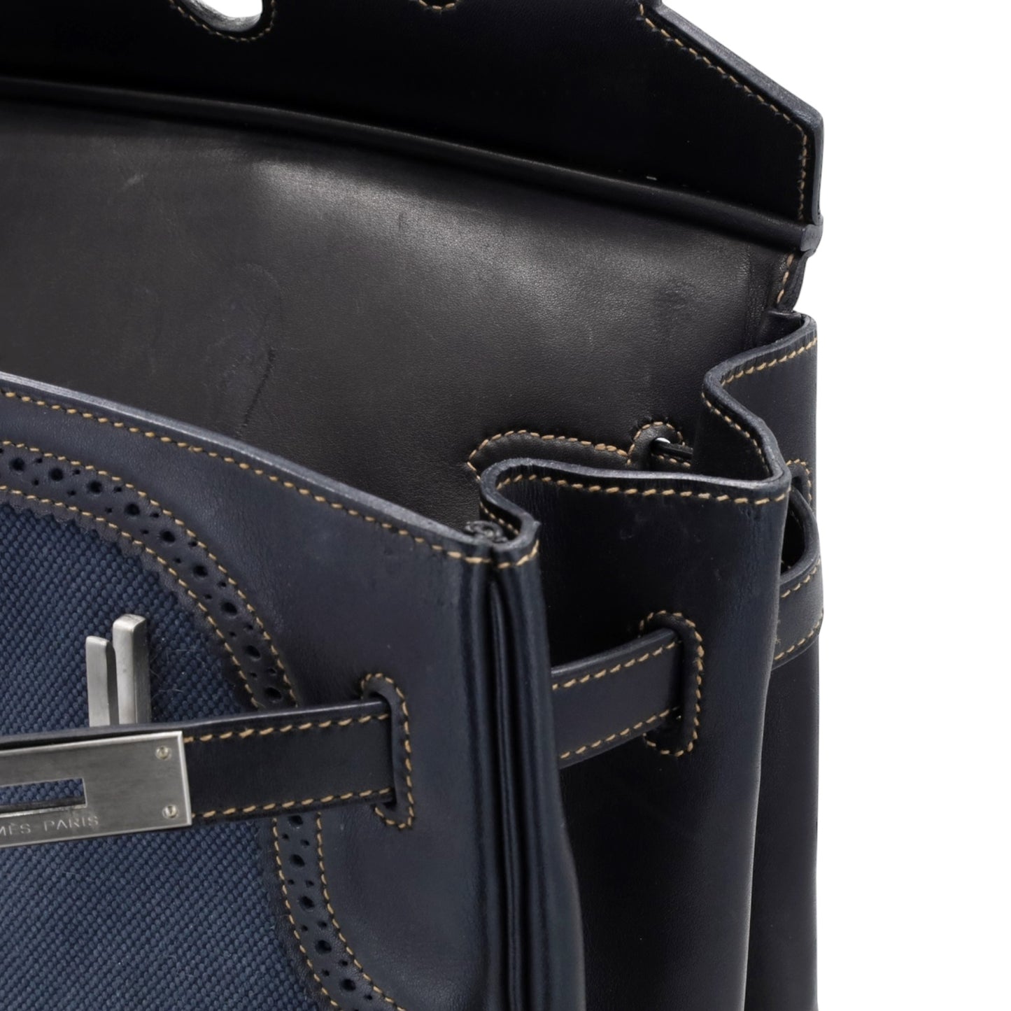 Birkin 35 Gillies Denim Fonce Blue Black SS □PStamp