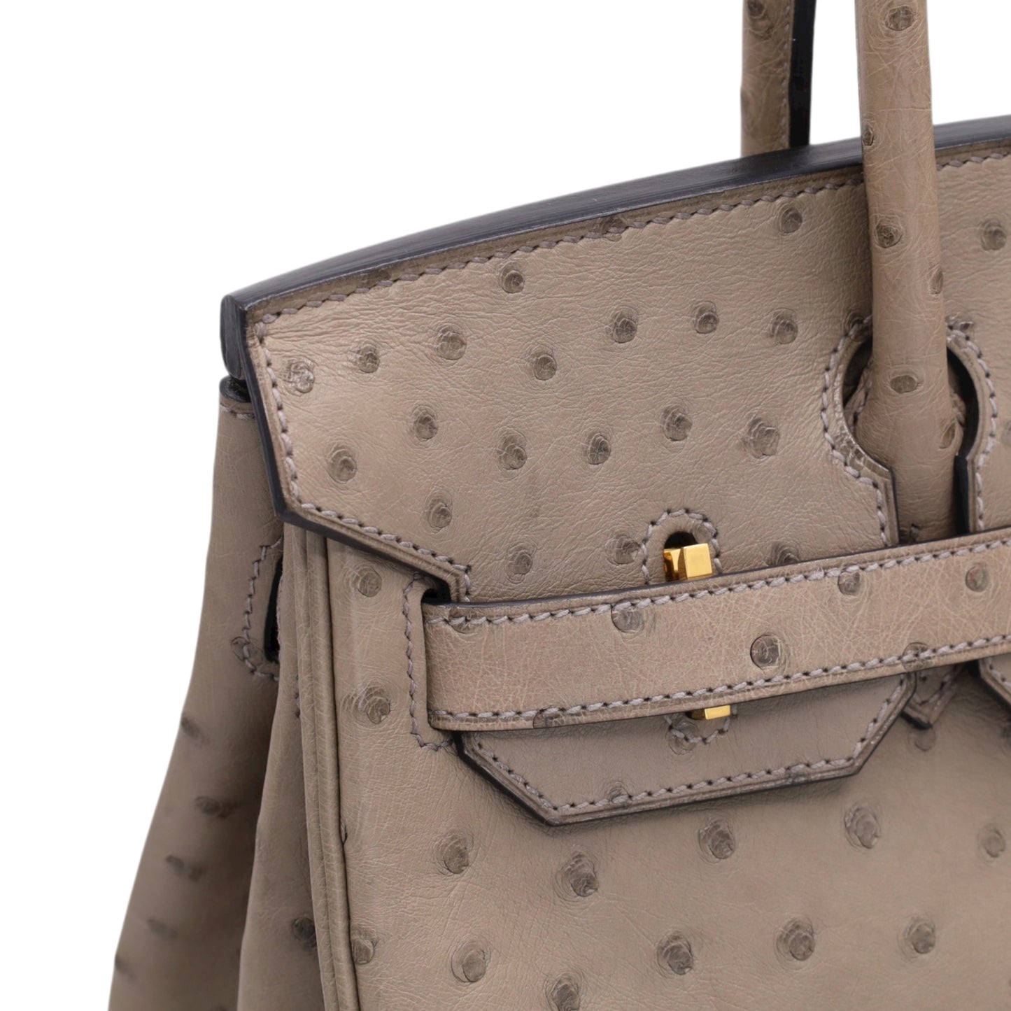 バーキン30　オーストリッチ　ムース　GP　□R刻印