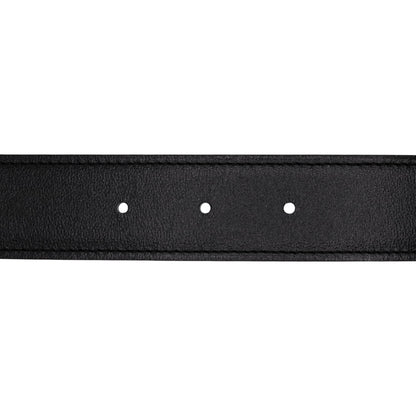Constance belt 90BoxCalfBlack Chocolate So Black KStamp