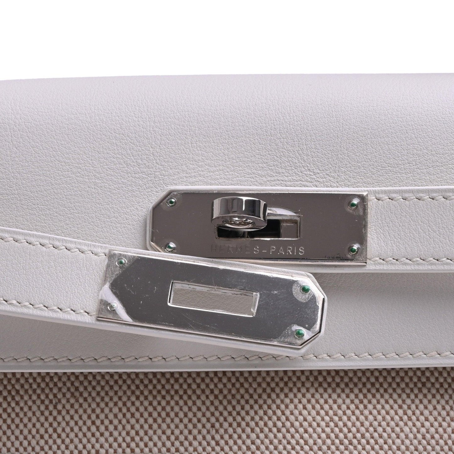 Kelly 28 Voor Swift Toile Ash White □K engraved