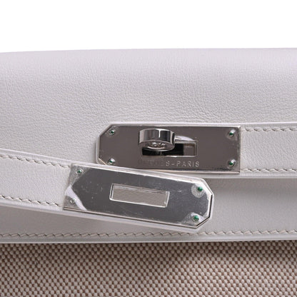 Kelly 28 Voor Swift Toile Ash White □K engraved