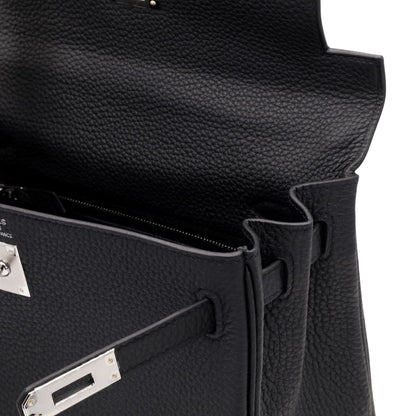 Kelly 25 Togo Black SS K stamp
