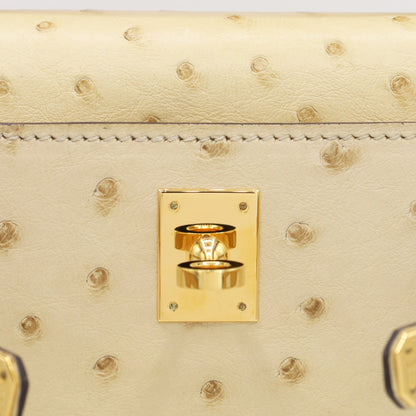 ポシェットケリー　オーストリッチ　ヴァニラ　GP　X刻印