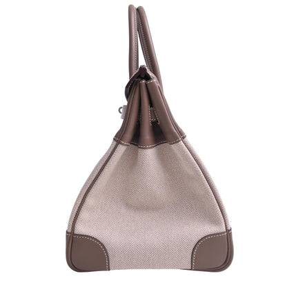 Birkin 35 Vauswift Toile Ash Etoupe SS □K engraved