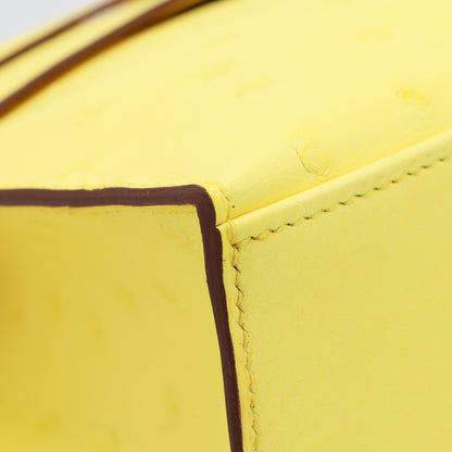 ポシェットケリー　オーストリッチ　ジョーヌシトロン　SS　K刻印