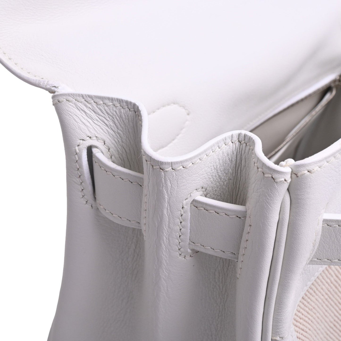 Kelly 28 Voor Swift Toile Ash White □K engraved