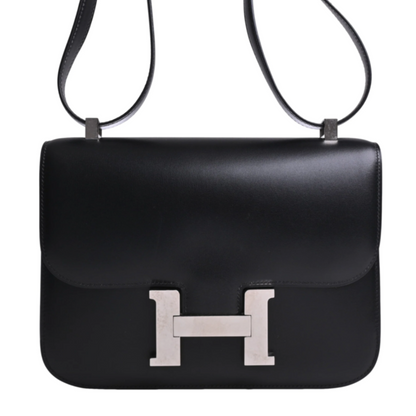 コンスタンス　ボックスカーフ　ブラック　SS　□E刻印