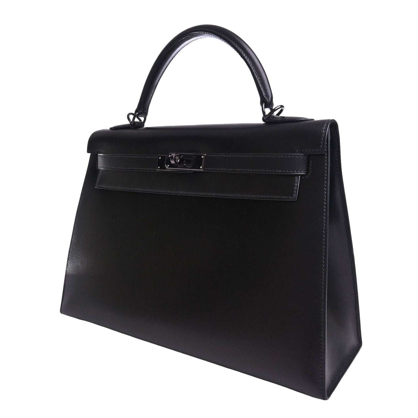 Kelly 32 Box Moonlight Black Ruthenium Metal Fittings □D Engraved