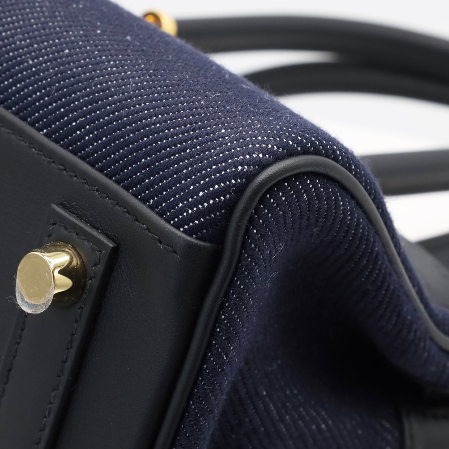 Birkin 单肩灯 29 Vaux Swift Toile Jean 黑蓝靛蓝 GP K刻印