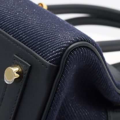 Birkin 单肩灯 29 Vaux Swift Toile Jean 黑蓝靛蓝 GP K刻印