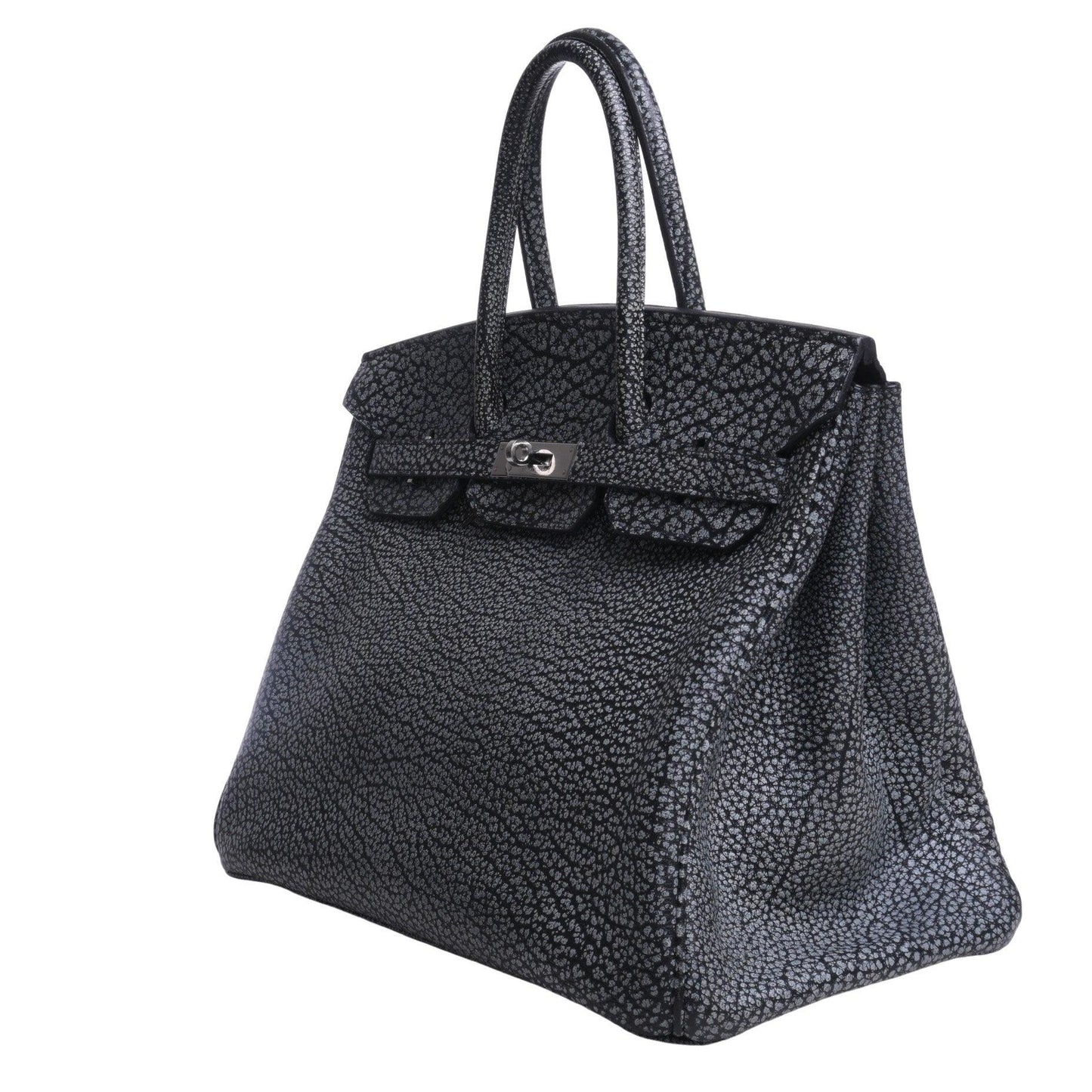 Birkin 35 Buffle Skipper Dalmatian Black SS □E engraved