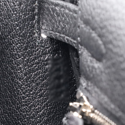 ケリー25　トゴ　ブラック　マットシルバー金具　K刻印