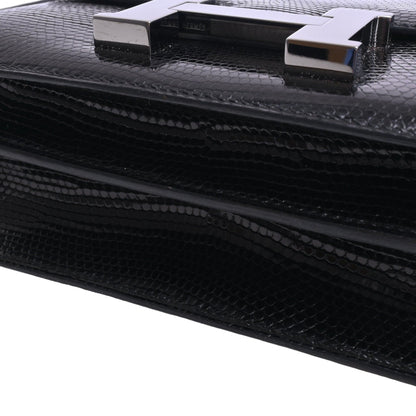 コンスタンスミニ　リザード　ブラック　ルテニウム金具　□I刻印