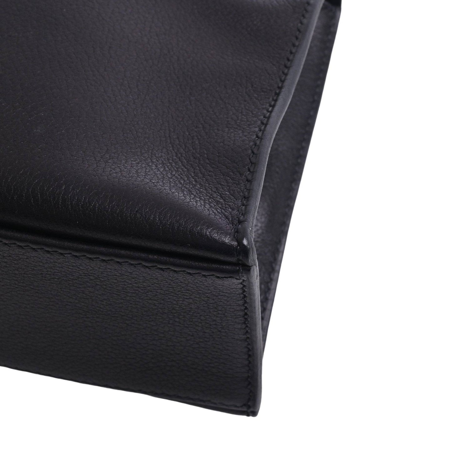 Pochette Kelly Evergrain Black SS □I engraved