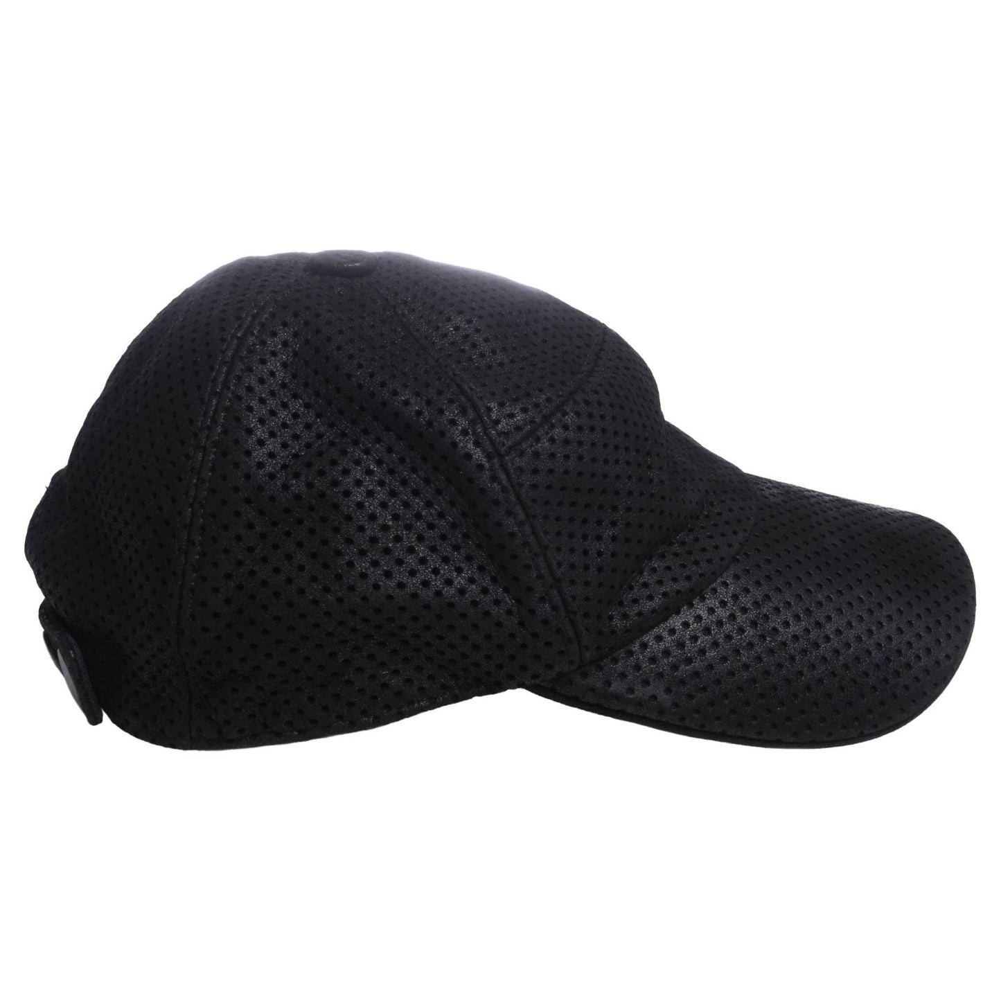 Jet Cap Punched Leather Black 61