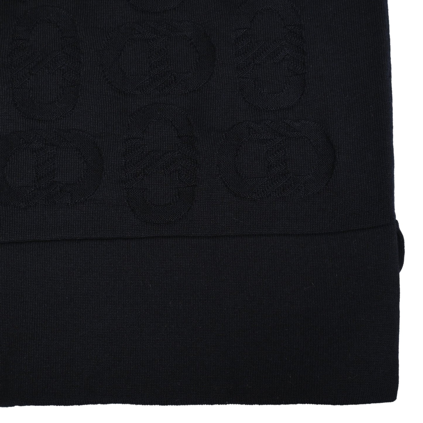 ニットカットソー　シェーヌダンクル　シルク　ブラック　36