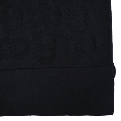 ニットカットソー　シェーヌダンクル　シルク　ブラック　36