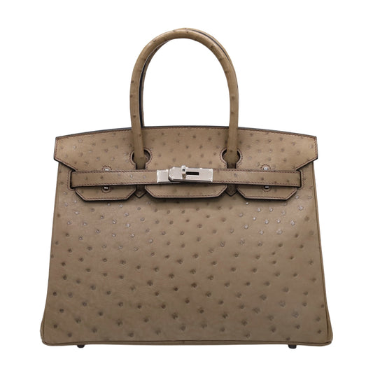 バーキン30　オーストリッチ　ムース　SS　T刻印