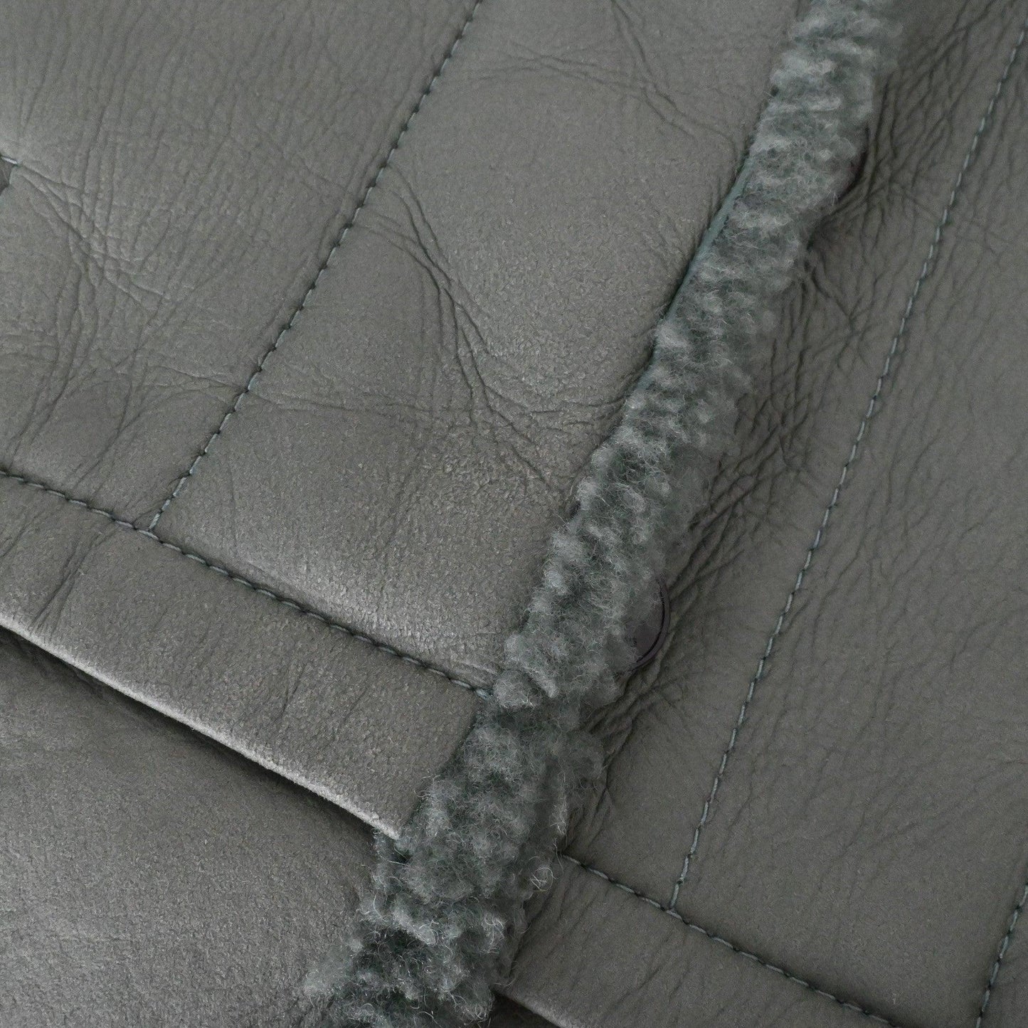 ロングジレ　ムートン　カーキ　34