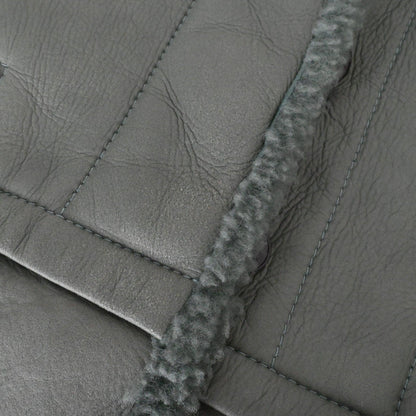 ロングジレ　ムートン　カーキ　34