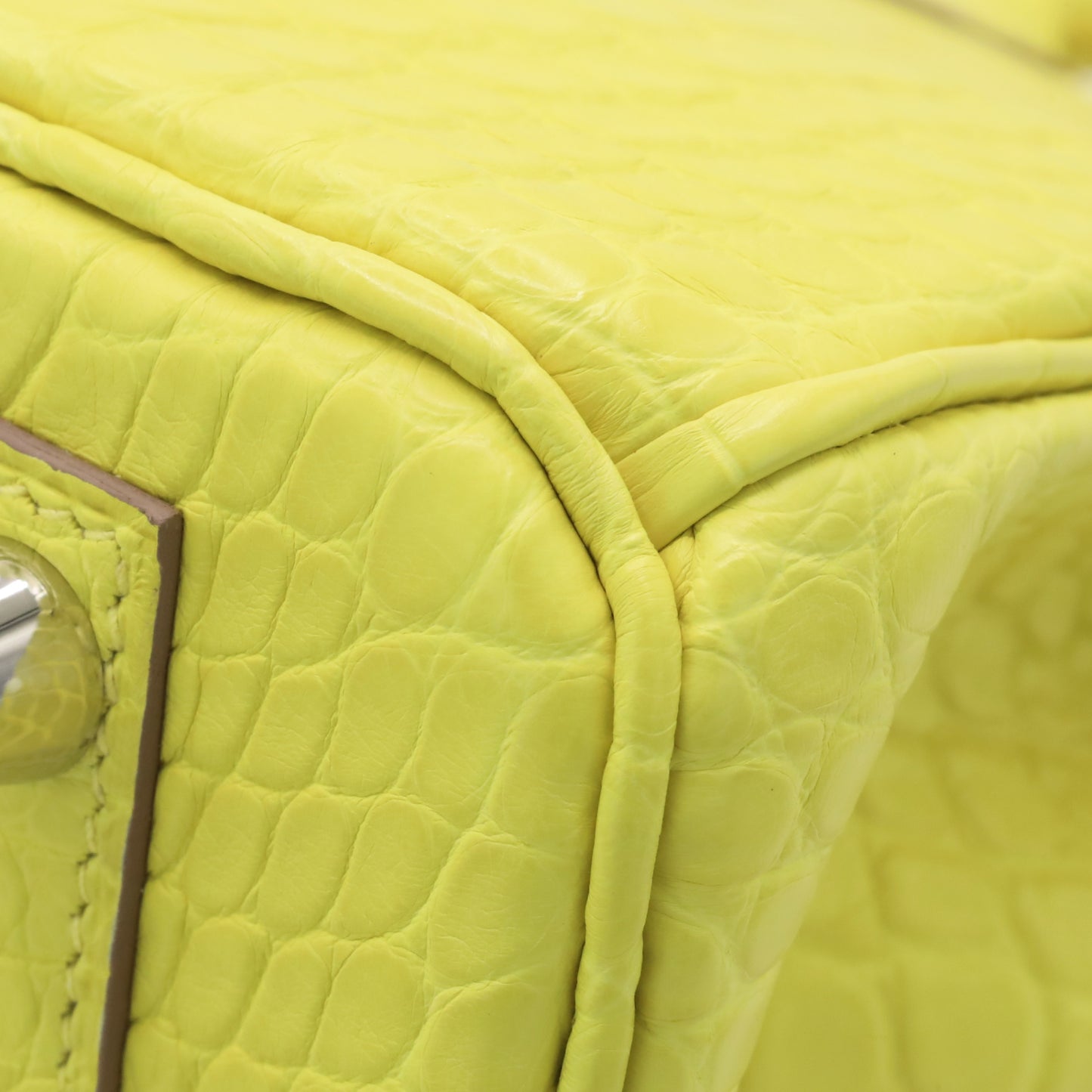 Birkin 25 Alligator Matte Lime SS WStamp