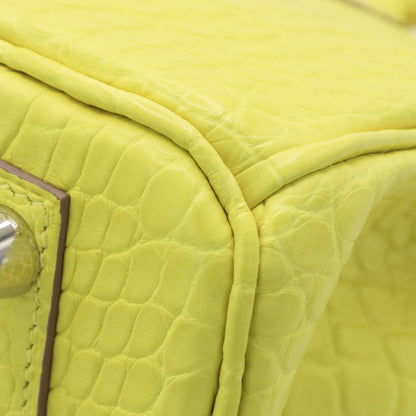 Birkin 25 Alligator Matte Lime SS WStamp