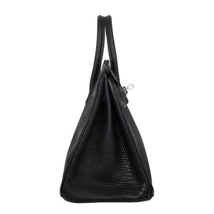Birkin 25 Lizard Black SS □MStamp