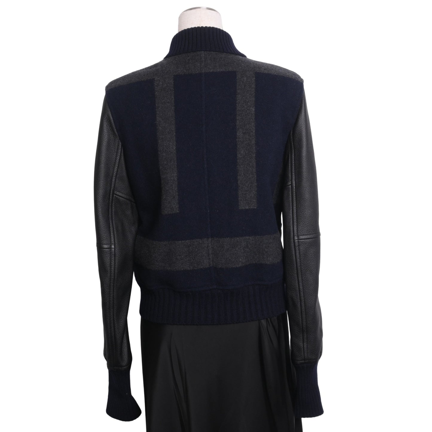 ブルゾン　カシミヤ　ディア　ネイビー　34