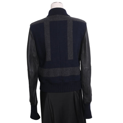 ブルゾン　カシミヤ　ディア　ネイビー　34