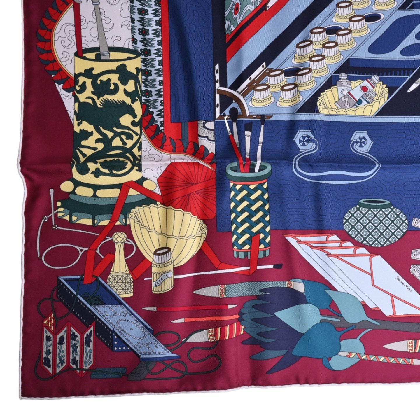 Carre 90: A treasured painter's silk, Bordeaux