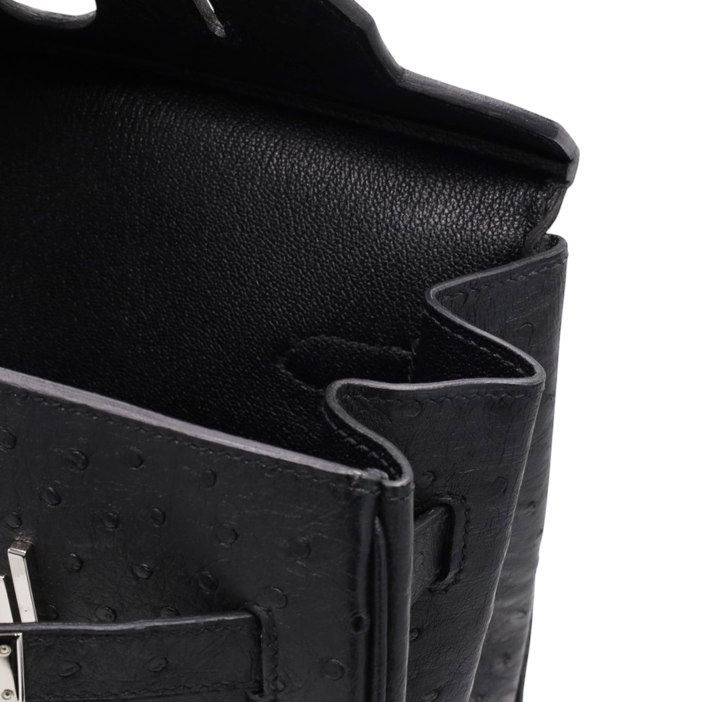 Birkin 35 Ostrich Black SS □JStamp