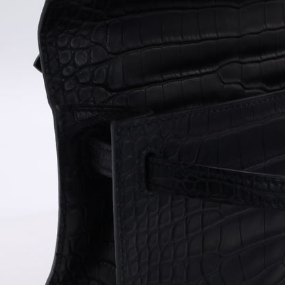 Pochette Kelly Alligator Matte Black SS WStamp