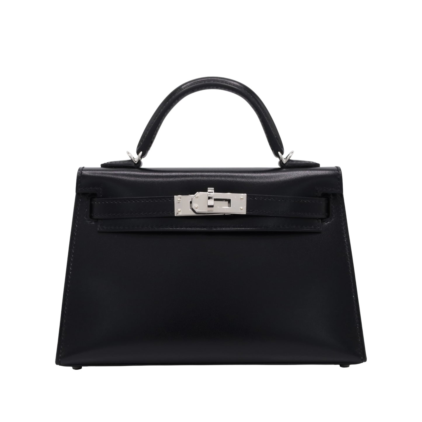 Mini Kelly 2 Box Calf Black SS K Stamp