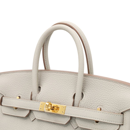 バーキン25　トゴ　パールグレー　GP　K刻印