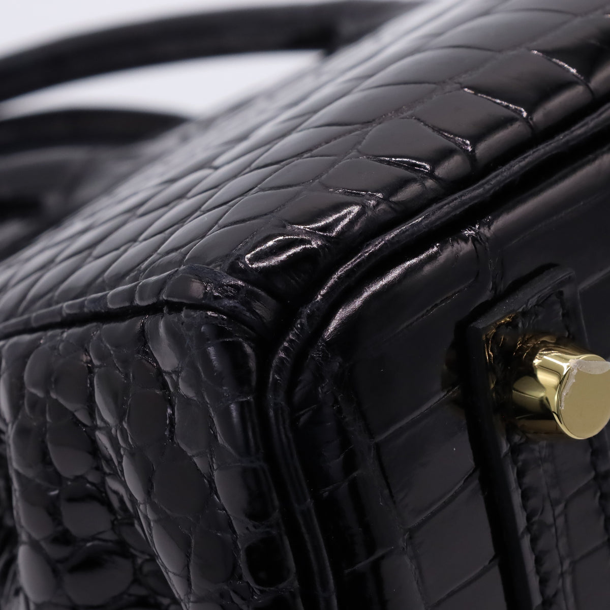 Birkin 25 Porosus Black GP ZStamp