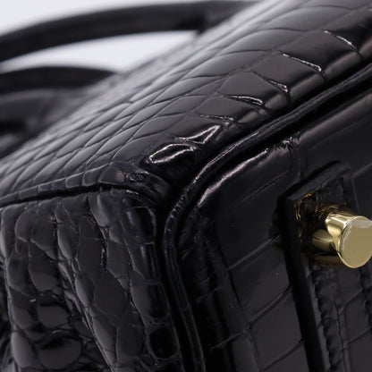 Birkin 25 Porosus Black GP ZStamp