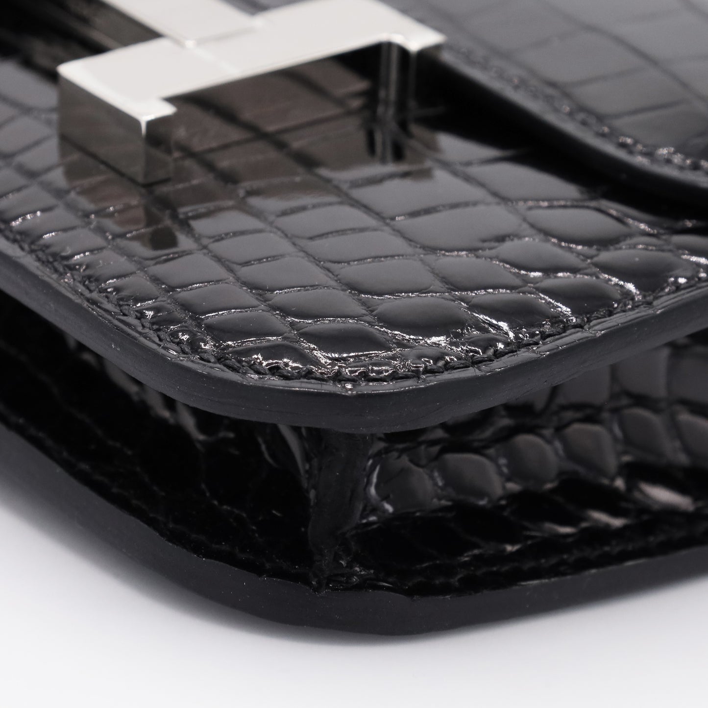 コンスタンススリム　アリゲーター　ブラック　SS　B刻印