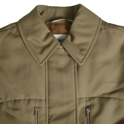 中綿コート　ウール　カーキ　36