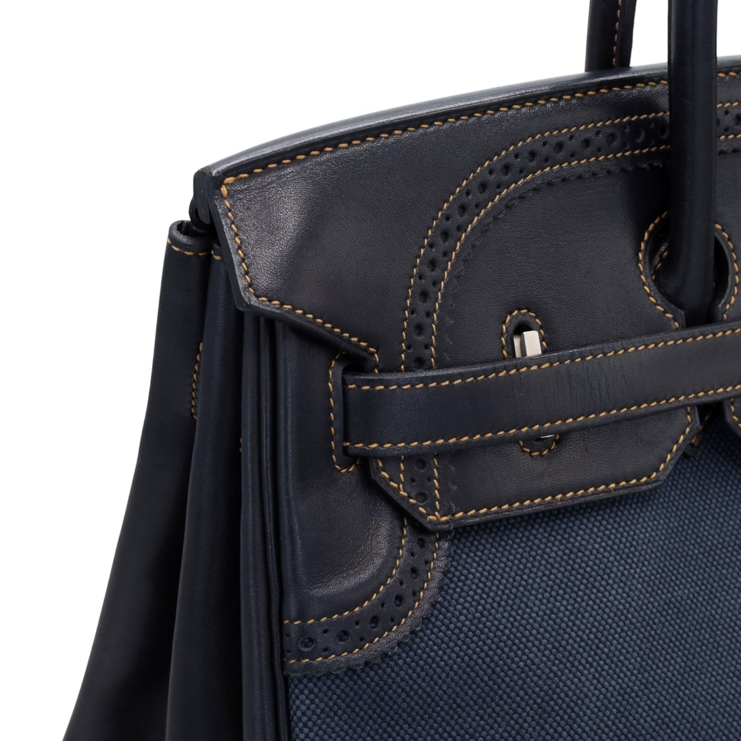Birkin 35 Gillies Denim Fonce Blue Black SS □PStamp