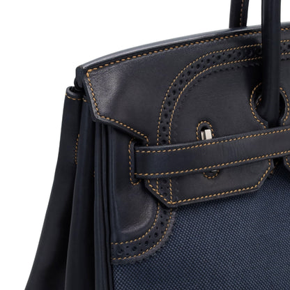 Birkin 35 Gillies Denim Fonce Blue Black SS □PStamp