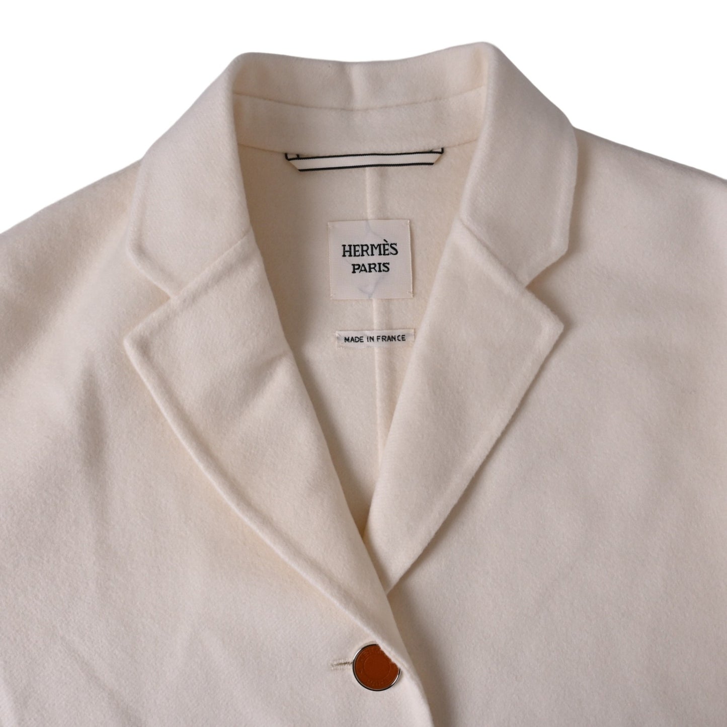 チェスターコート　カシミヤ　ホワイト　38