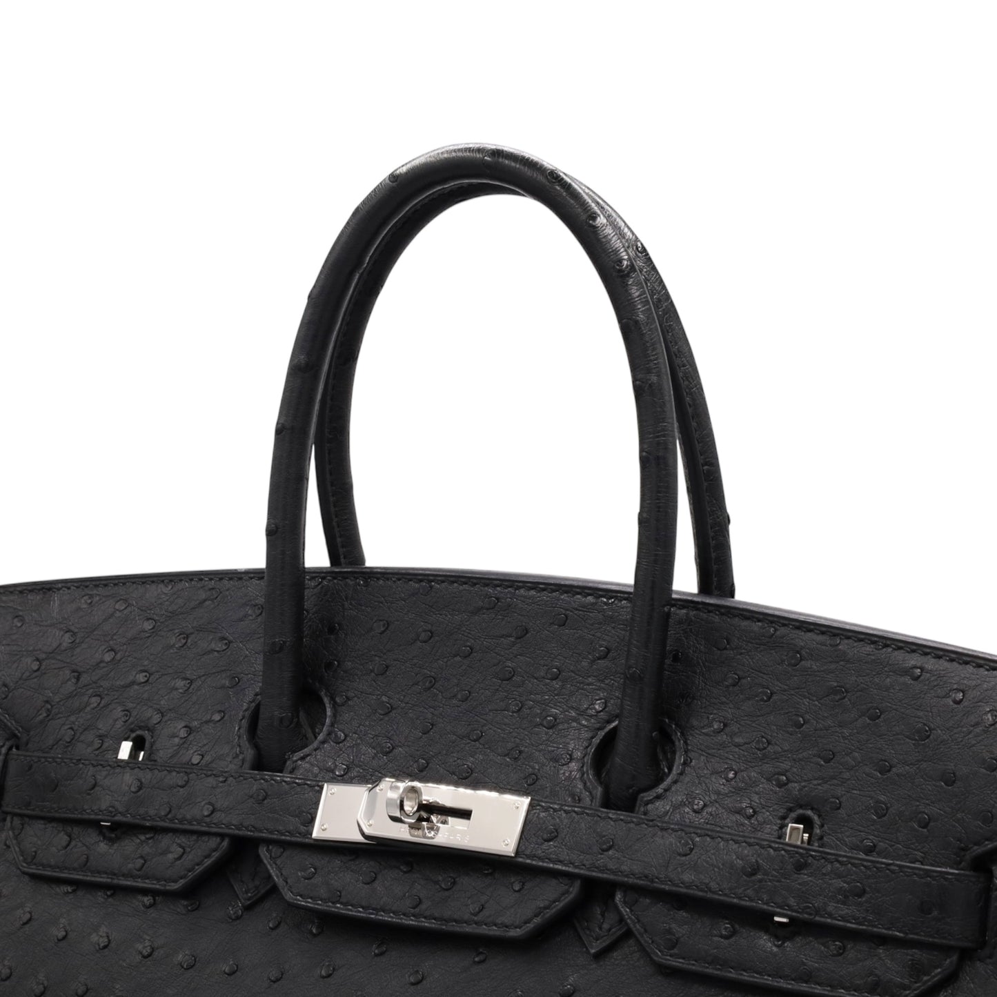 Birkin 35 Ostrich Black SS □JStamp
