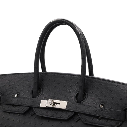Birkin 35 Ostrich Black SS □JStamp