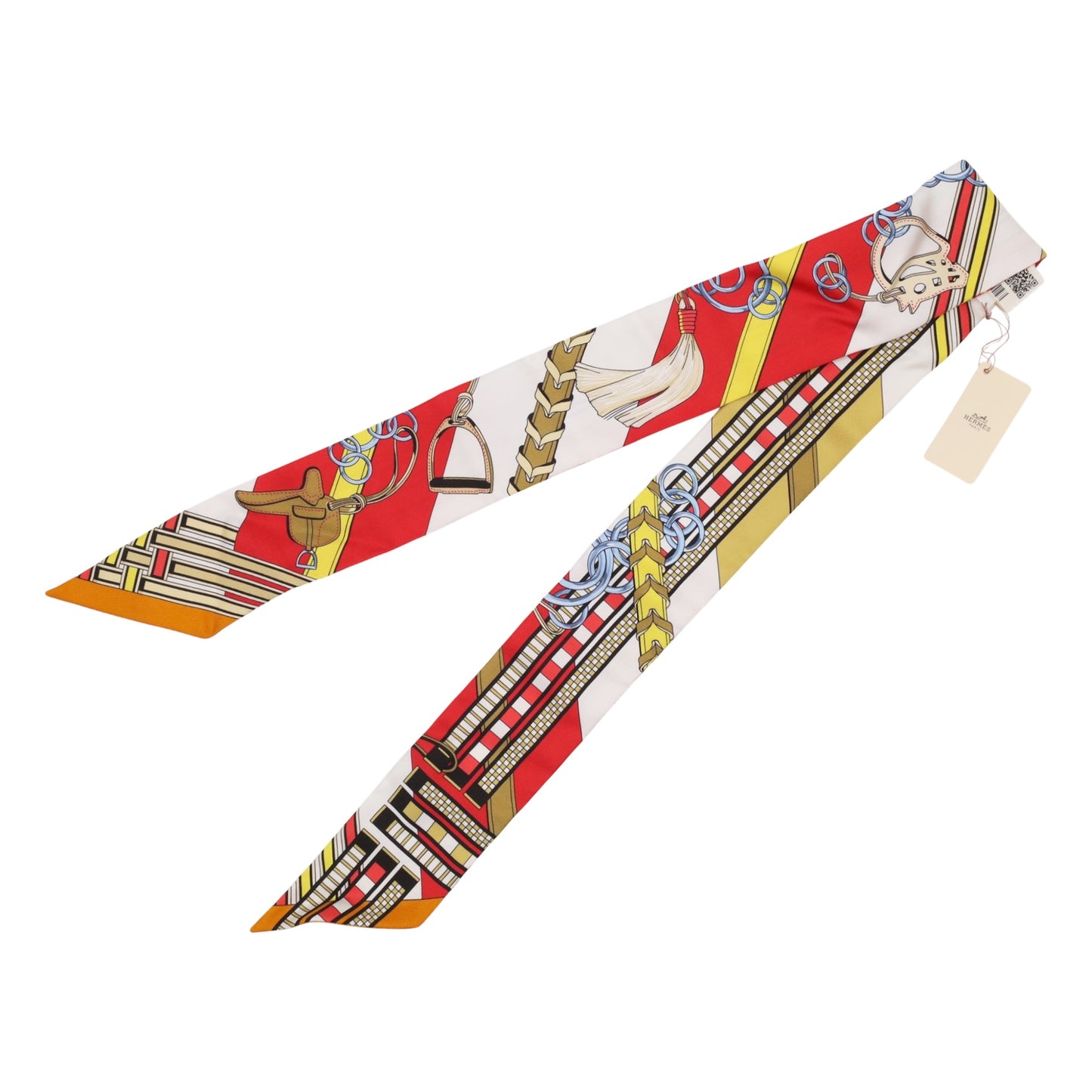 ツイリー　馬鞍とチャーム　シルク　マルチカラー