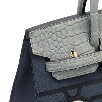 バーキン20　セリエ　フォーブル　ミッドナイト　アリゲーター　ヴォースイフト　ヴォーエプソン　グリミスティ　グリシマン　ブラック　オレンジ　シャンパンゴールド金具　K刻印