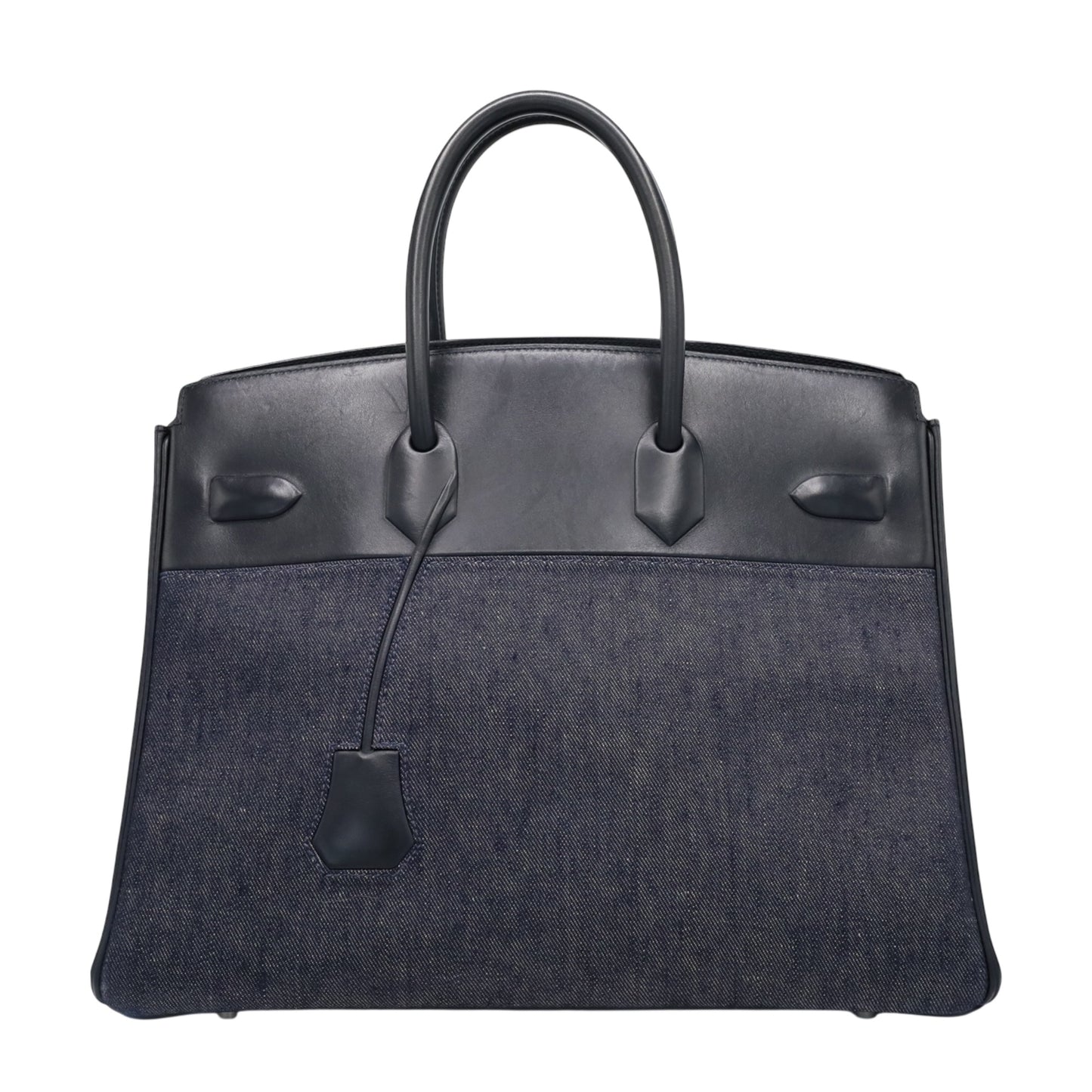 Shadow Birkin 35 Vaux Barenia 牛仔布黑色 SS □N 印章